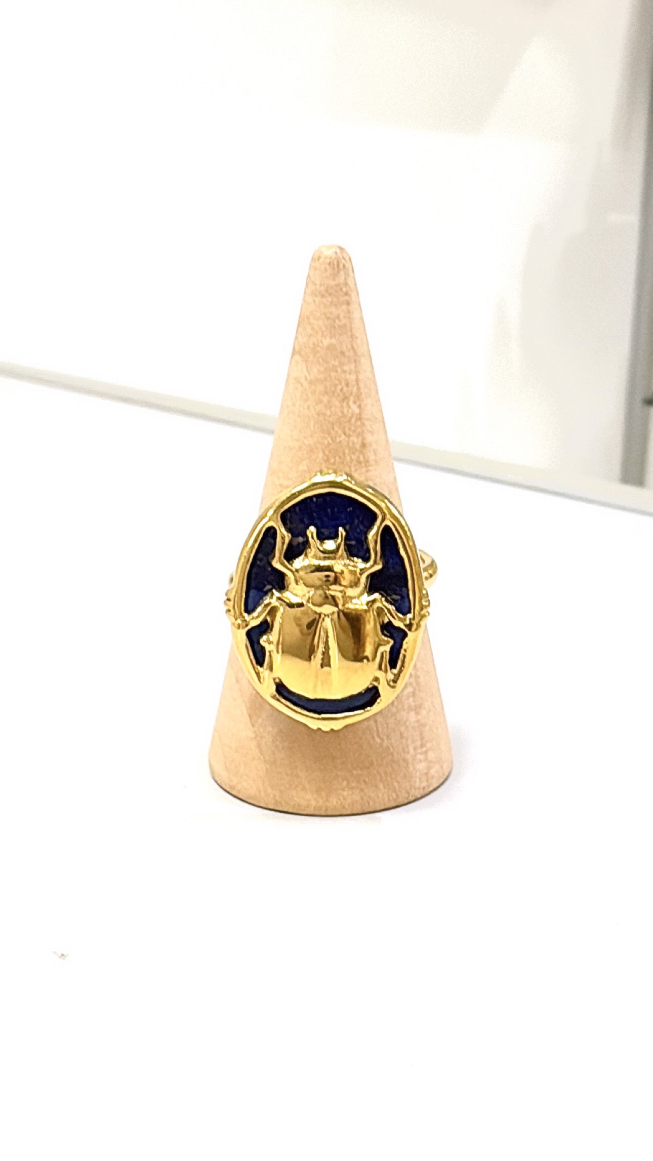 Bague Scarabée Bleu