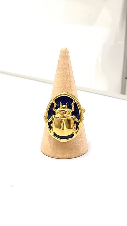 Bague Scarabée Bleu
