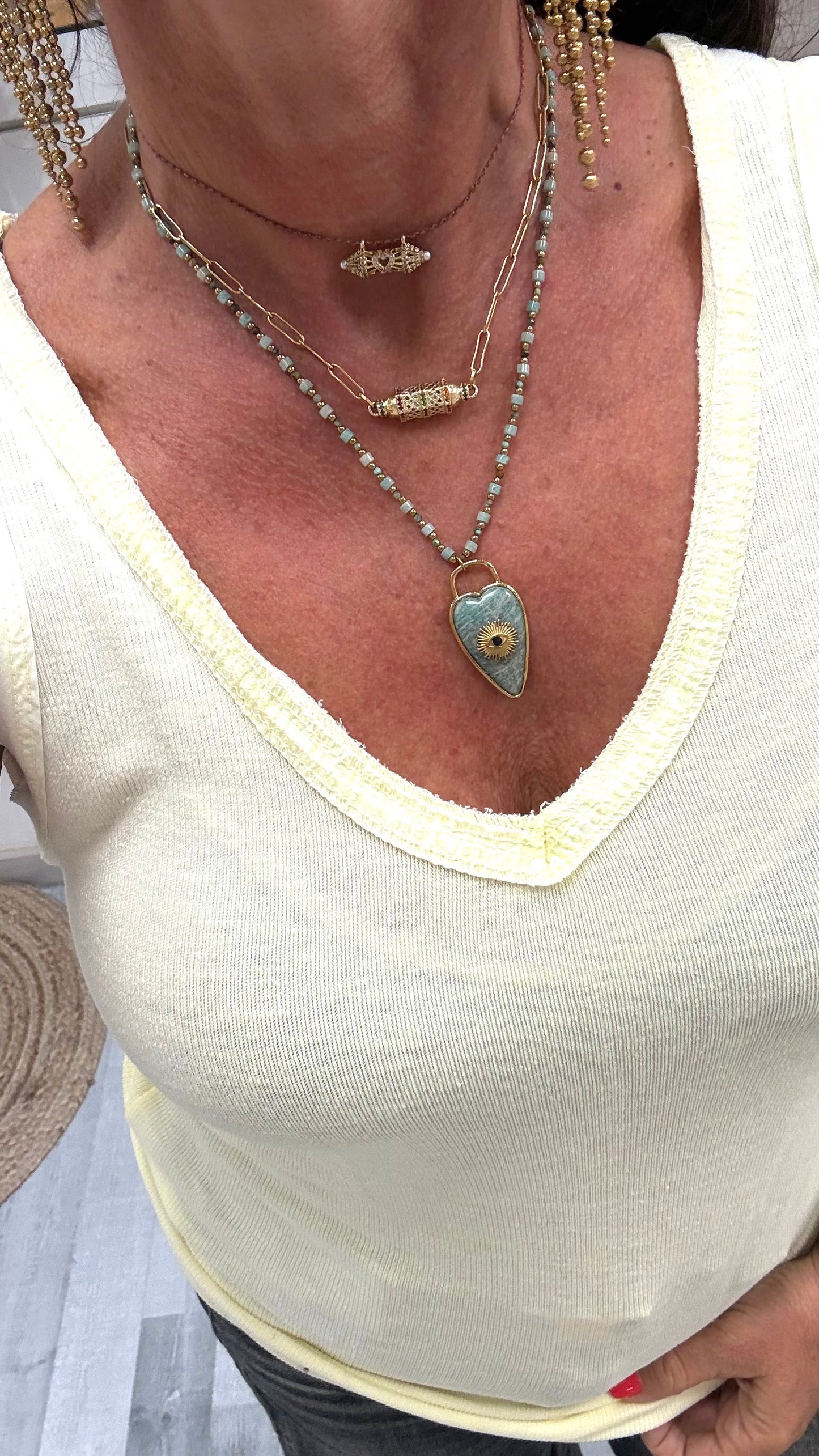 Collier Talisman Amazonite
