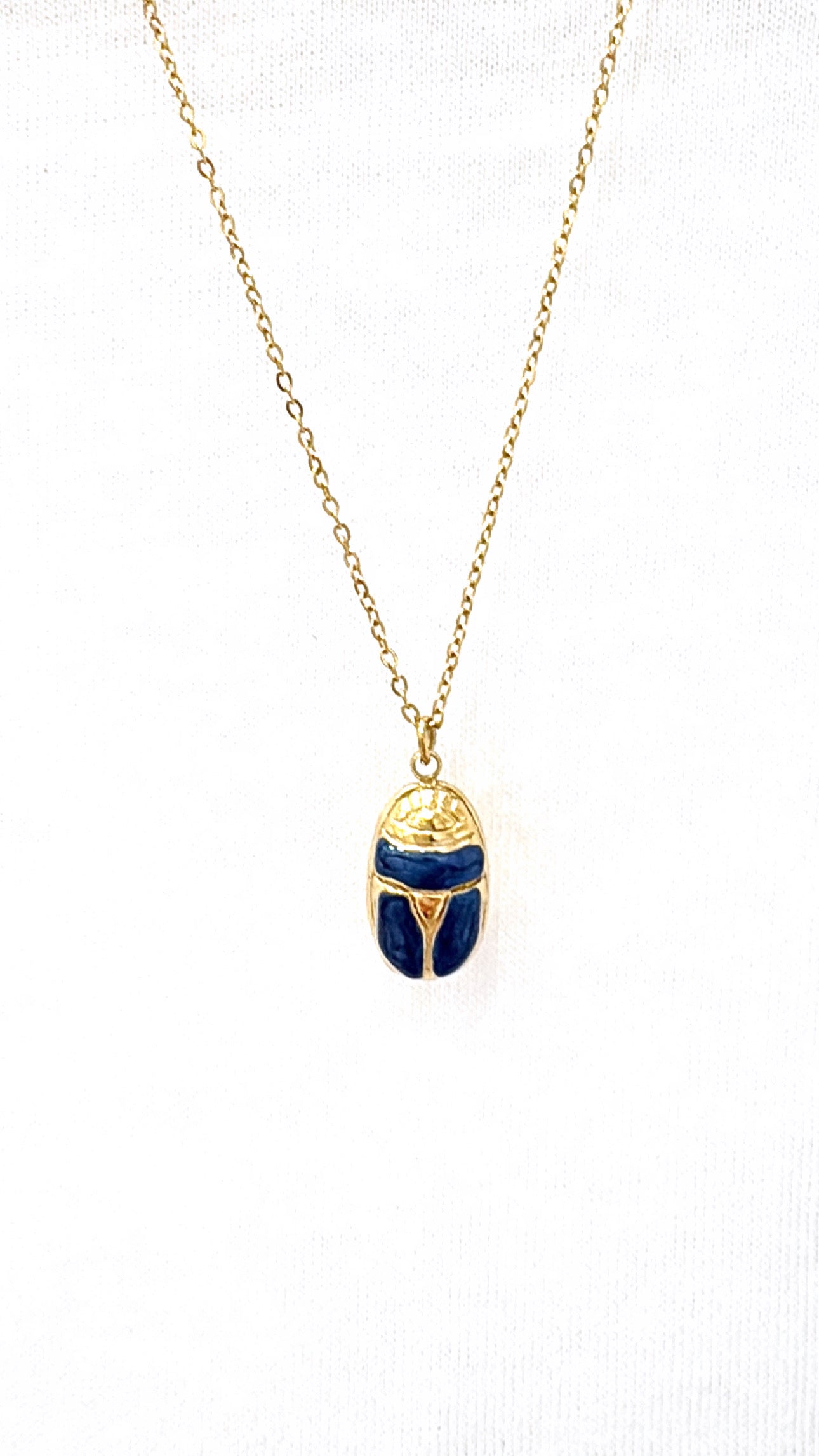 Collier Little Scarabée Bleu
