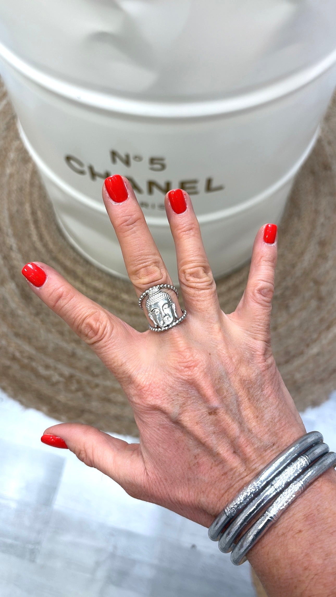 Bague Thaï Bouddha Silver