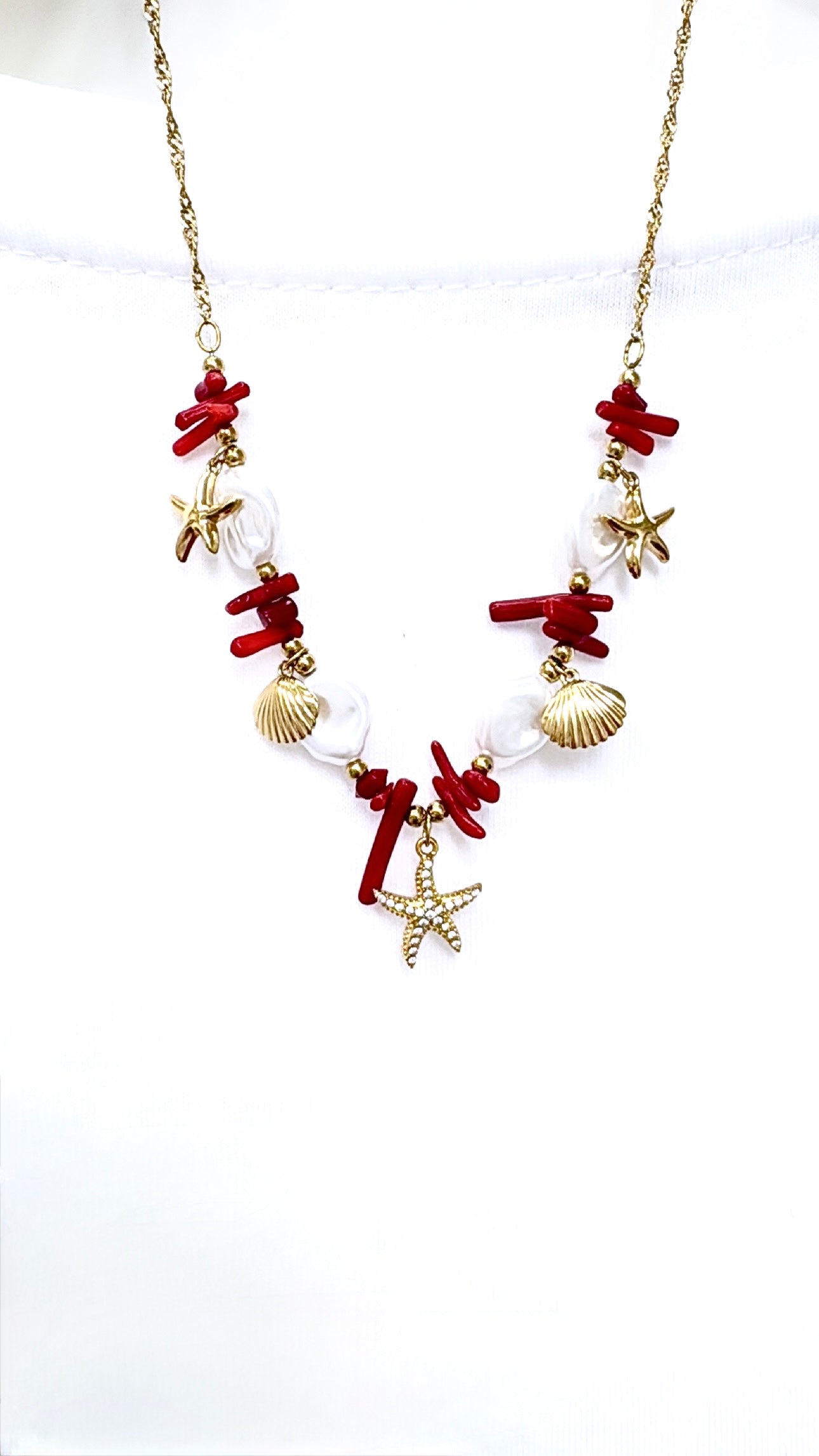 Collier SeaShell Perles d’eau douce
