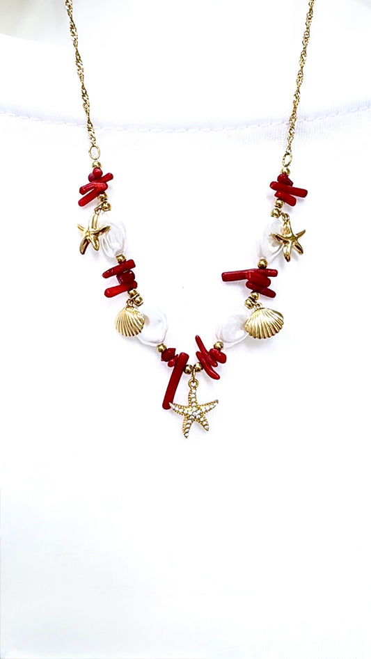 Collier SeaShell Perles d’eau douce