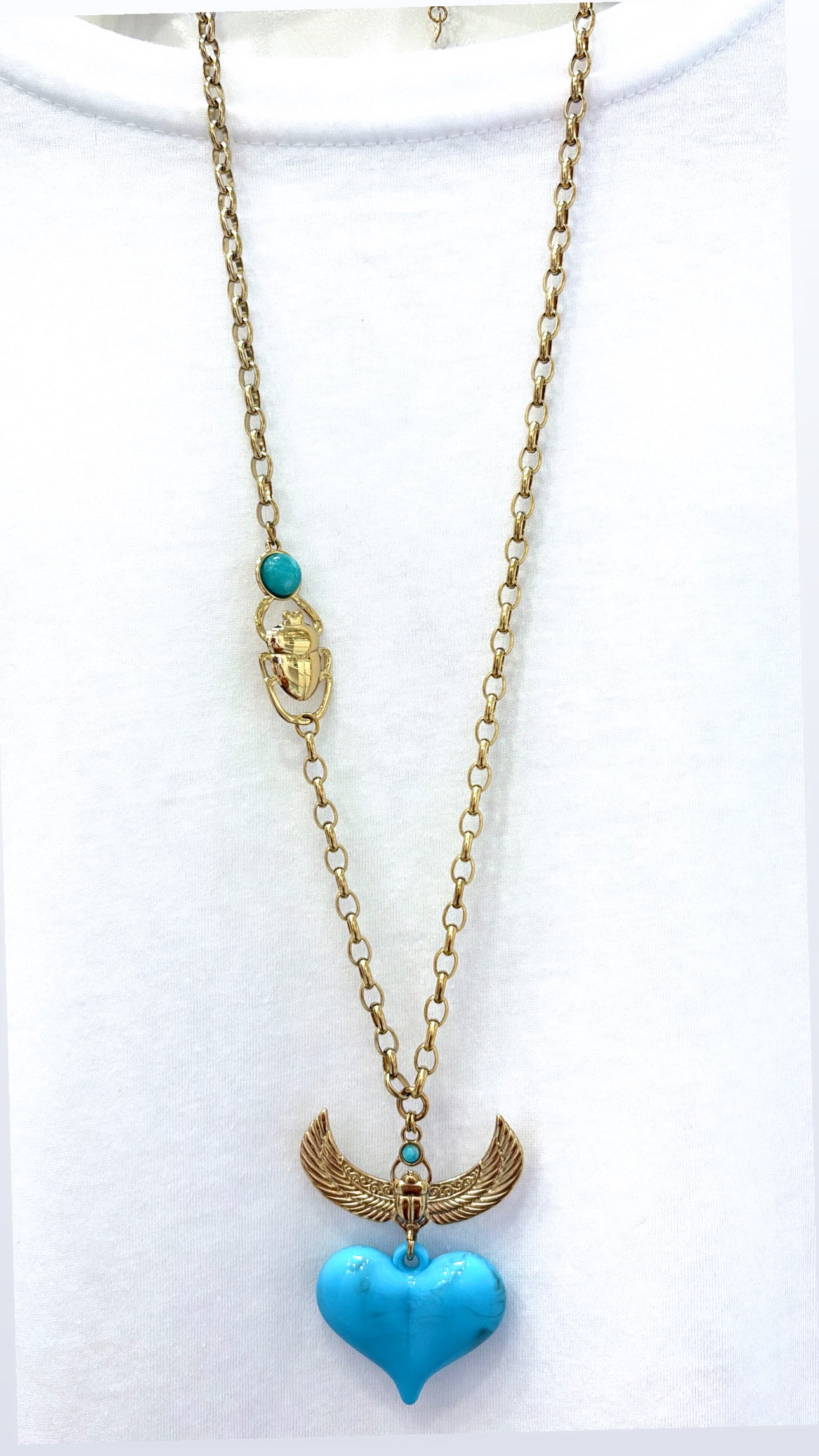 Sautoir MileMila Khepra Amazonite