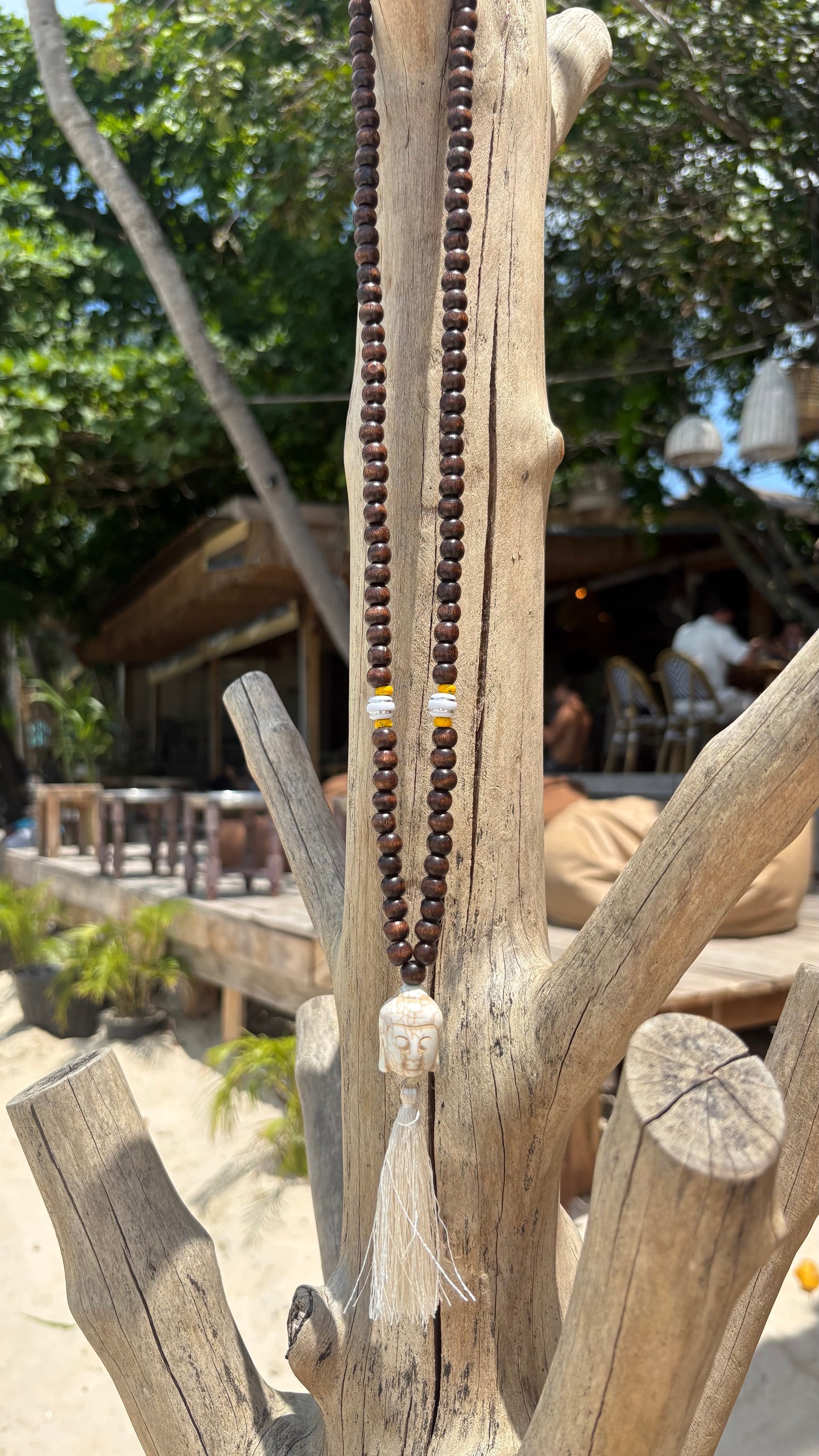Collier Mala Santi Coconut Wood