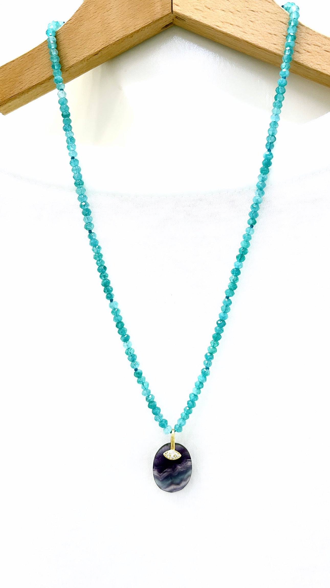 Collier Gaïana Amazonite et Fluorite