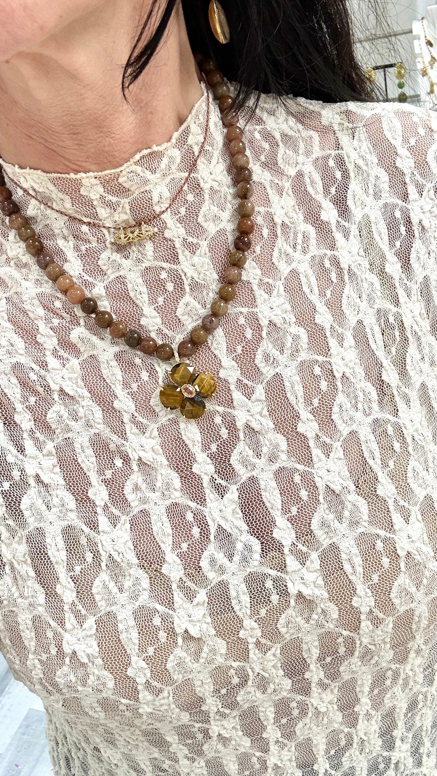 Collier Chance Jaspe et Œil de Tigre