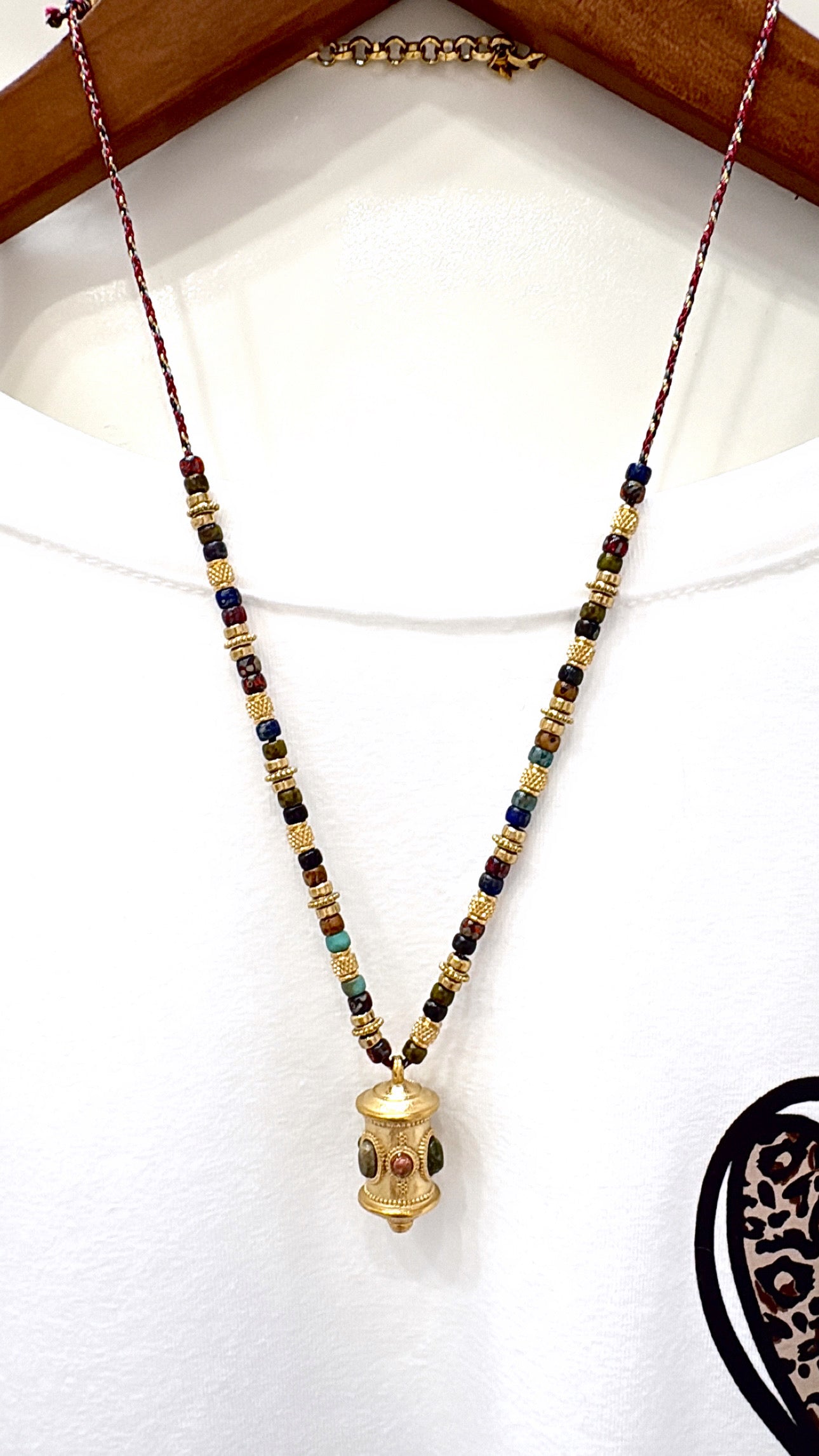 Collier Amulette Unakite