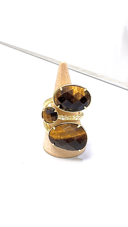Bague Trio Œil de Tigre