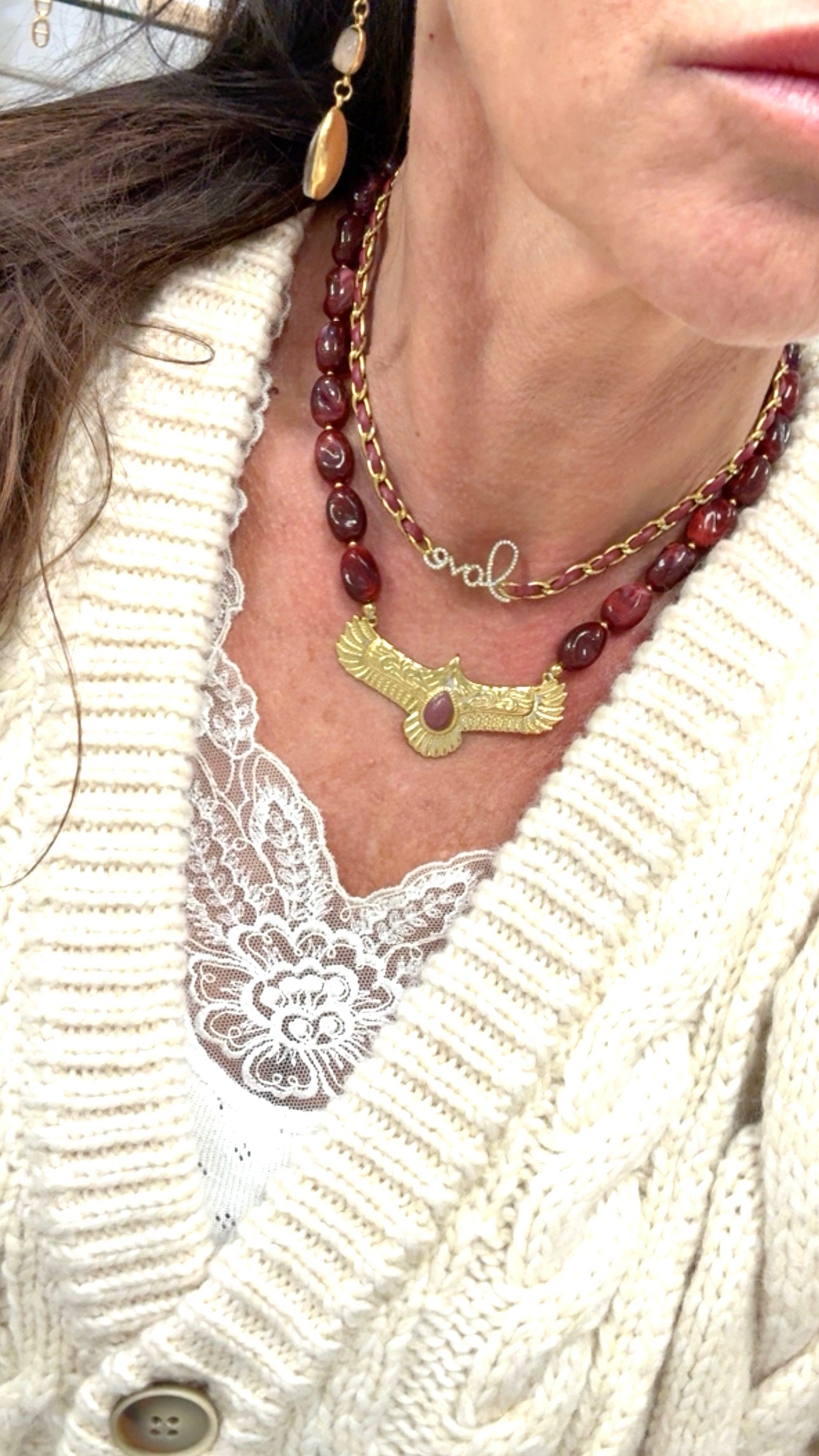 Collier Love Bordeaux