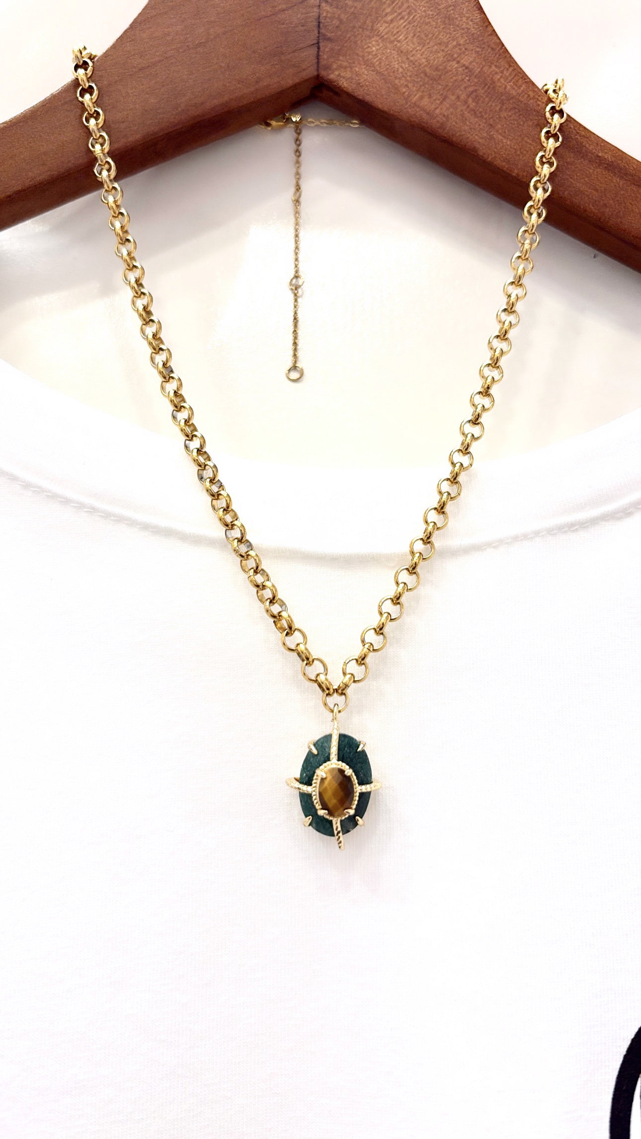 Collier Little Superbe Agate et Œil de Tigre