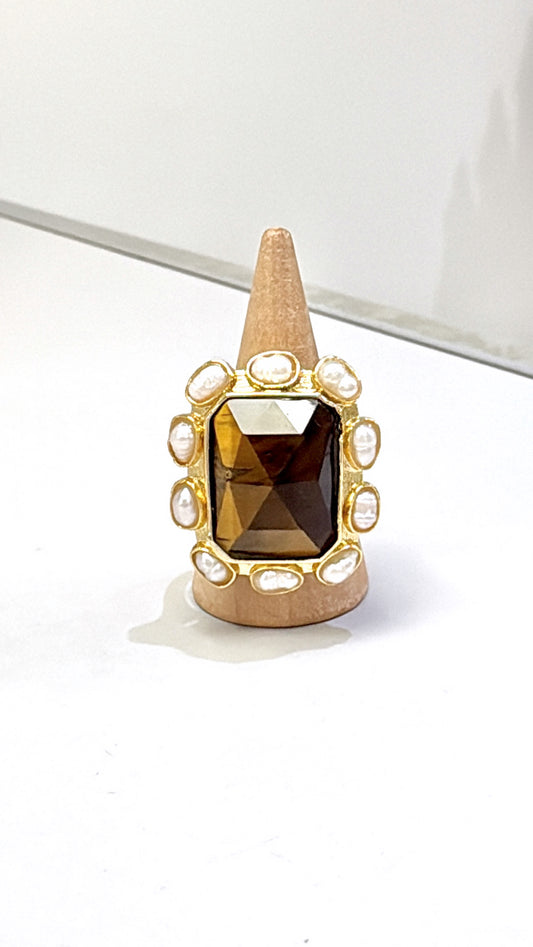Bague Somptueuse Œil de Tigre