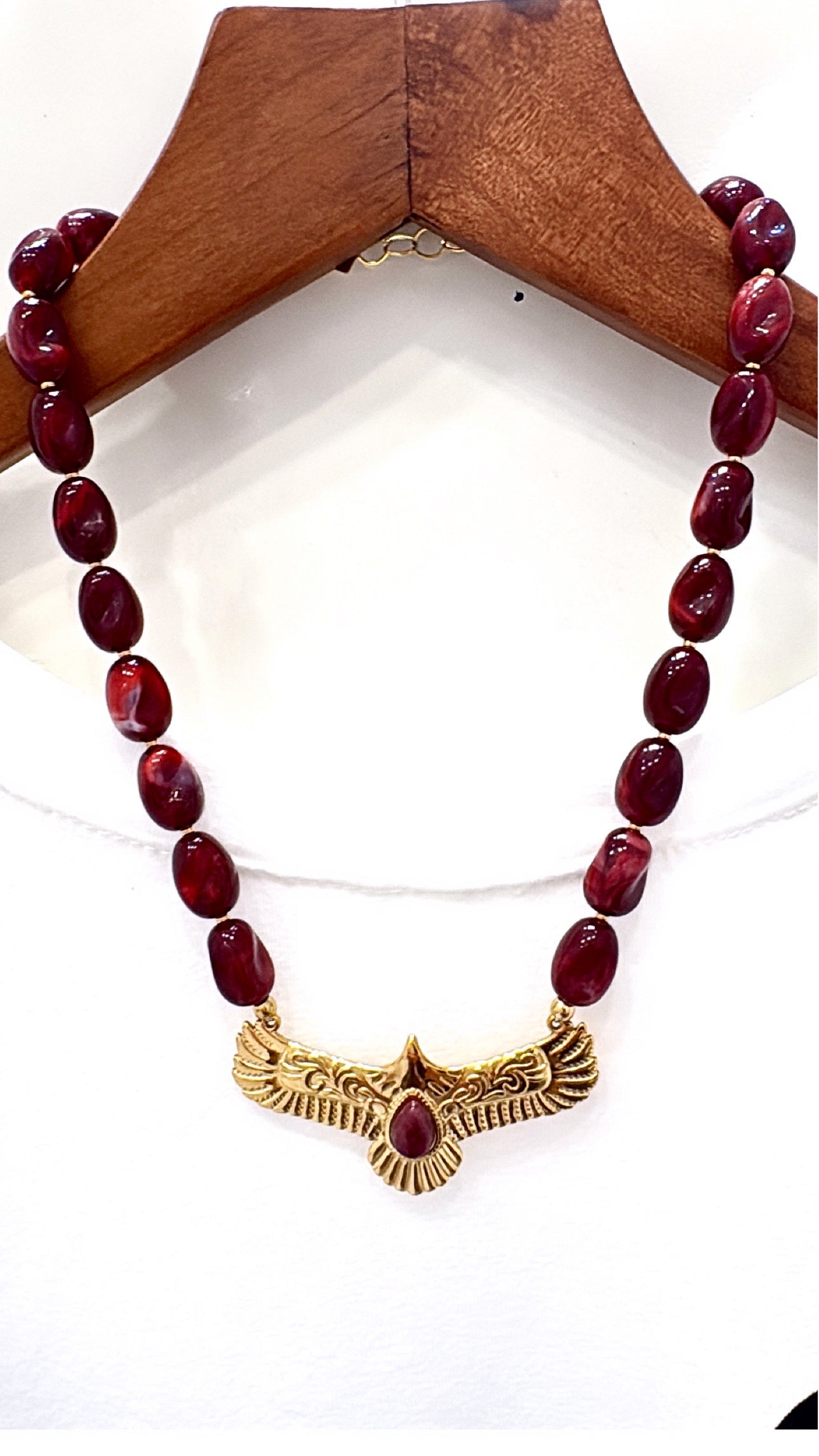 Collier Eagle MileMila Jaspe Rouge