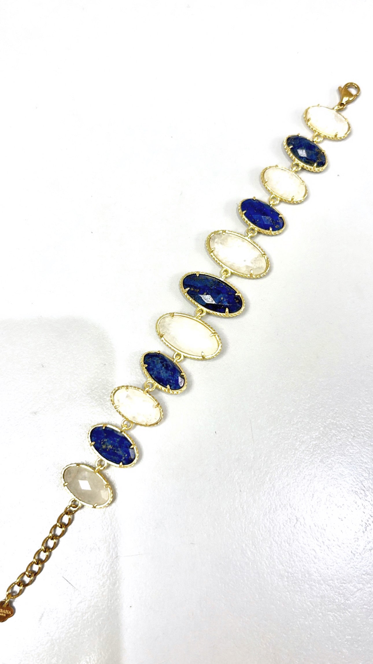Bracelet Azura Cristal de Roche et Lapis Lazulli