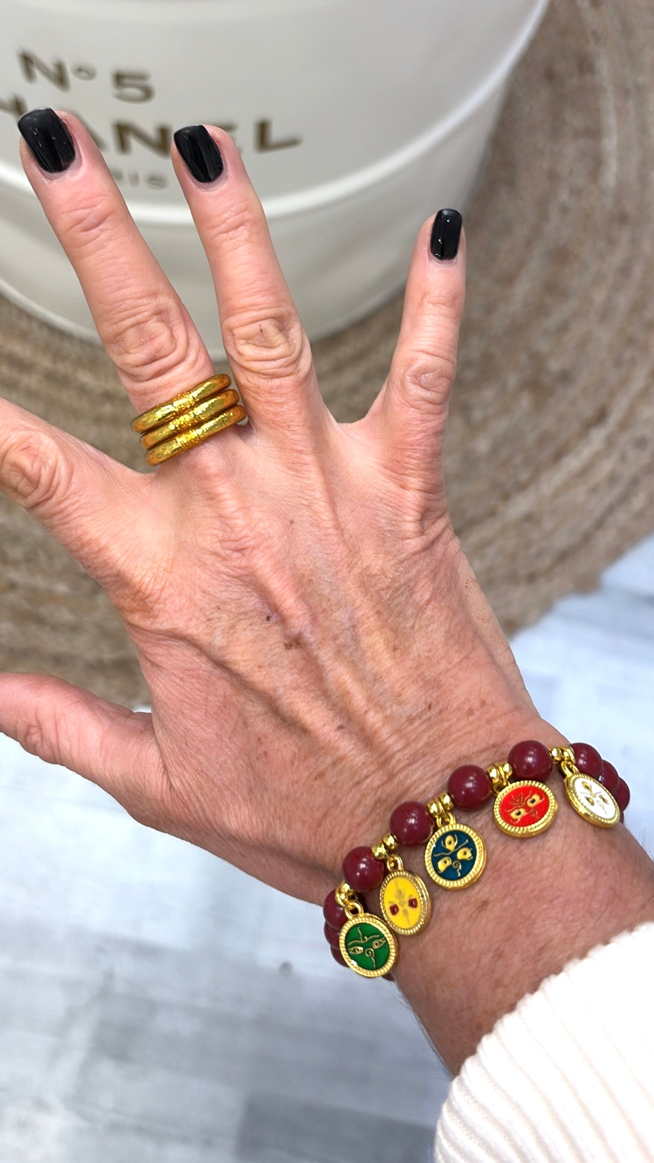 Bracelet Thangka Jaspe Rouge