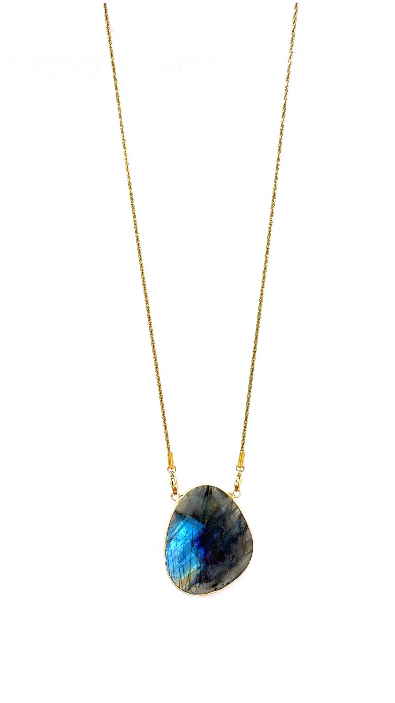 Sautoir Galet Labradorite