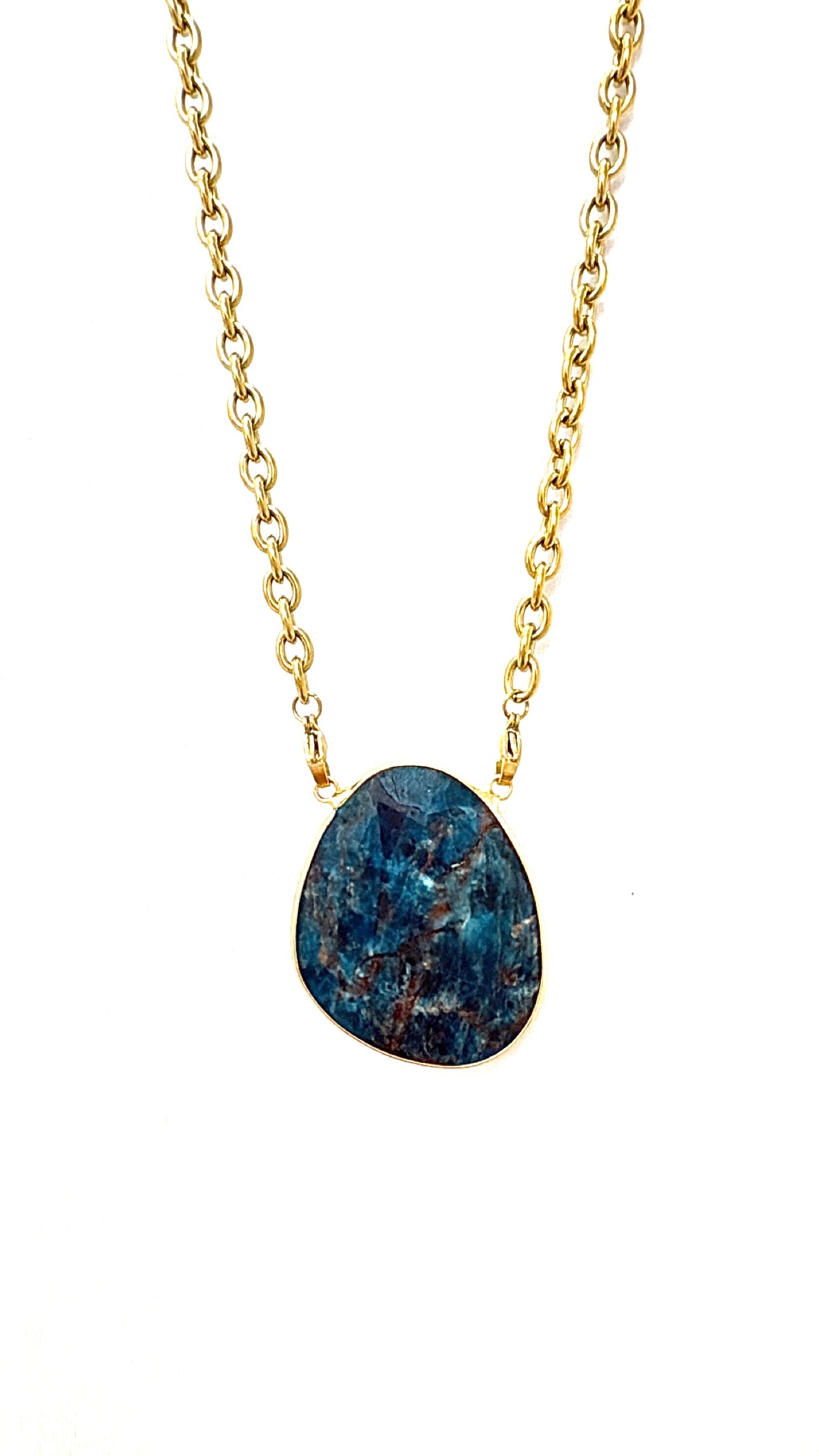 Sautoir Galet Apatite Maison Okami