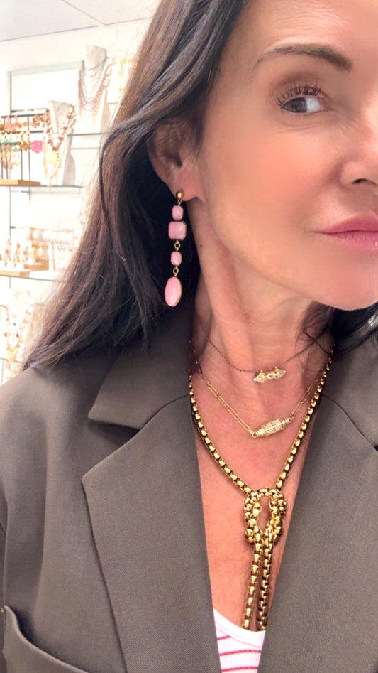 Boucles d’Oreilles Élégante Rose