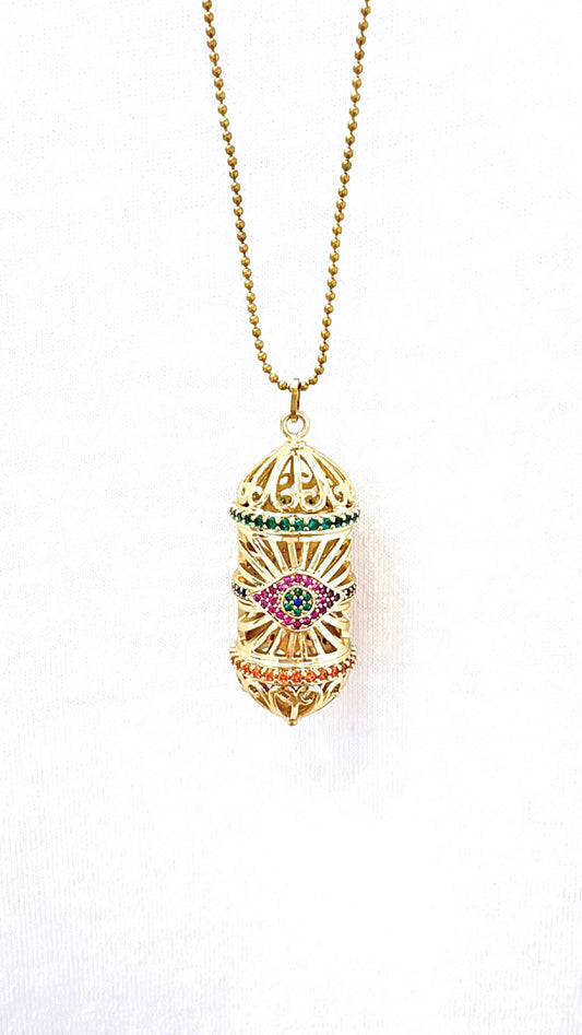Sautoir Protection Eye Gold