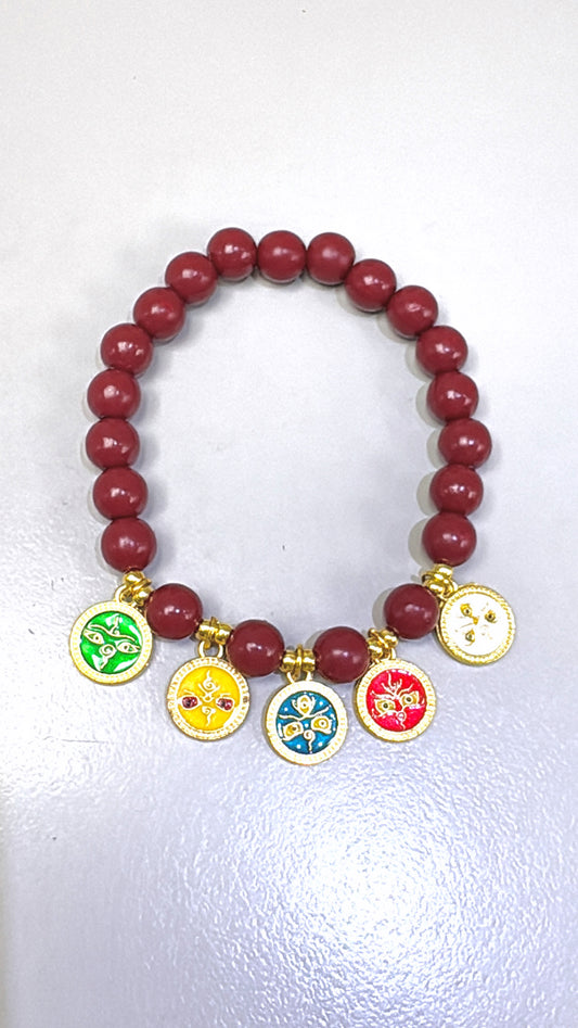 Bracelet Thangka Jaspe Rouge