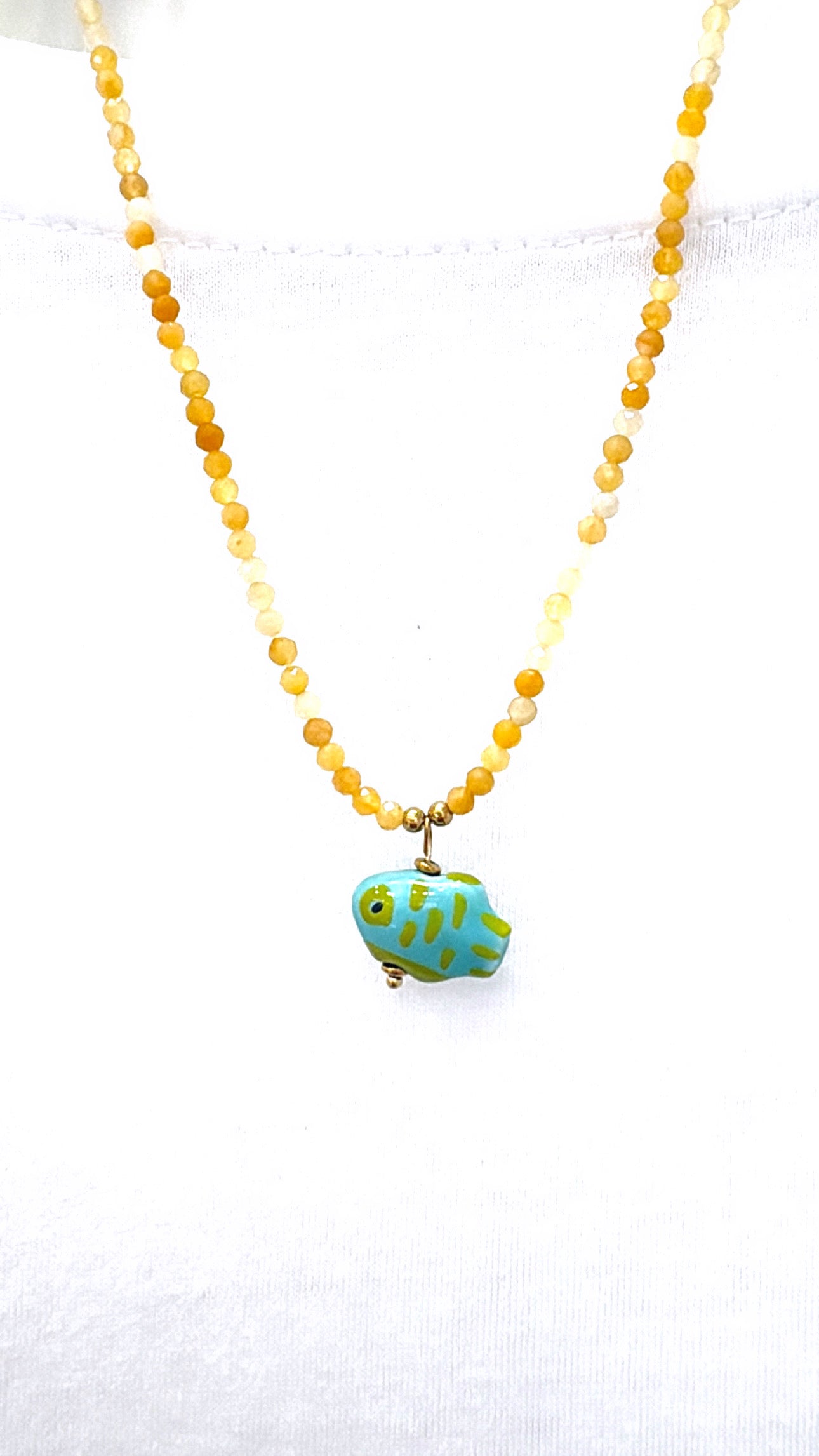 Collier Sunny Fish Citrine