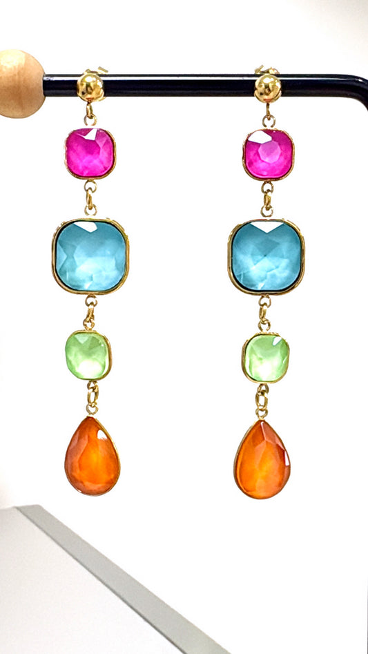 Boucles d’Oreilles Élégance Multicolore