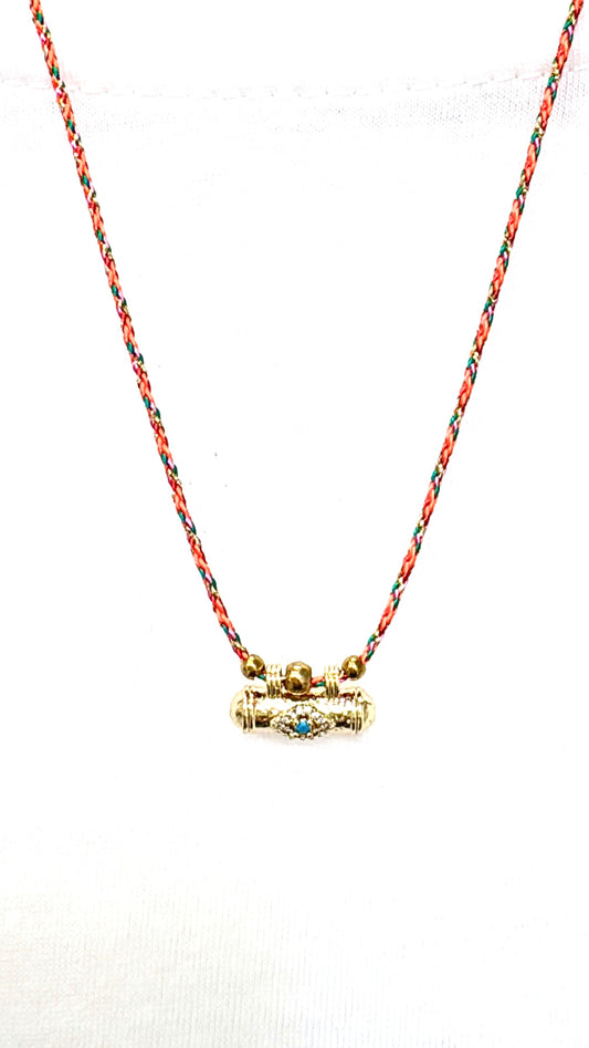 Collier Amulette Eye Orange