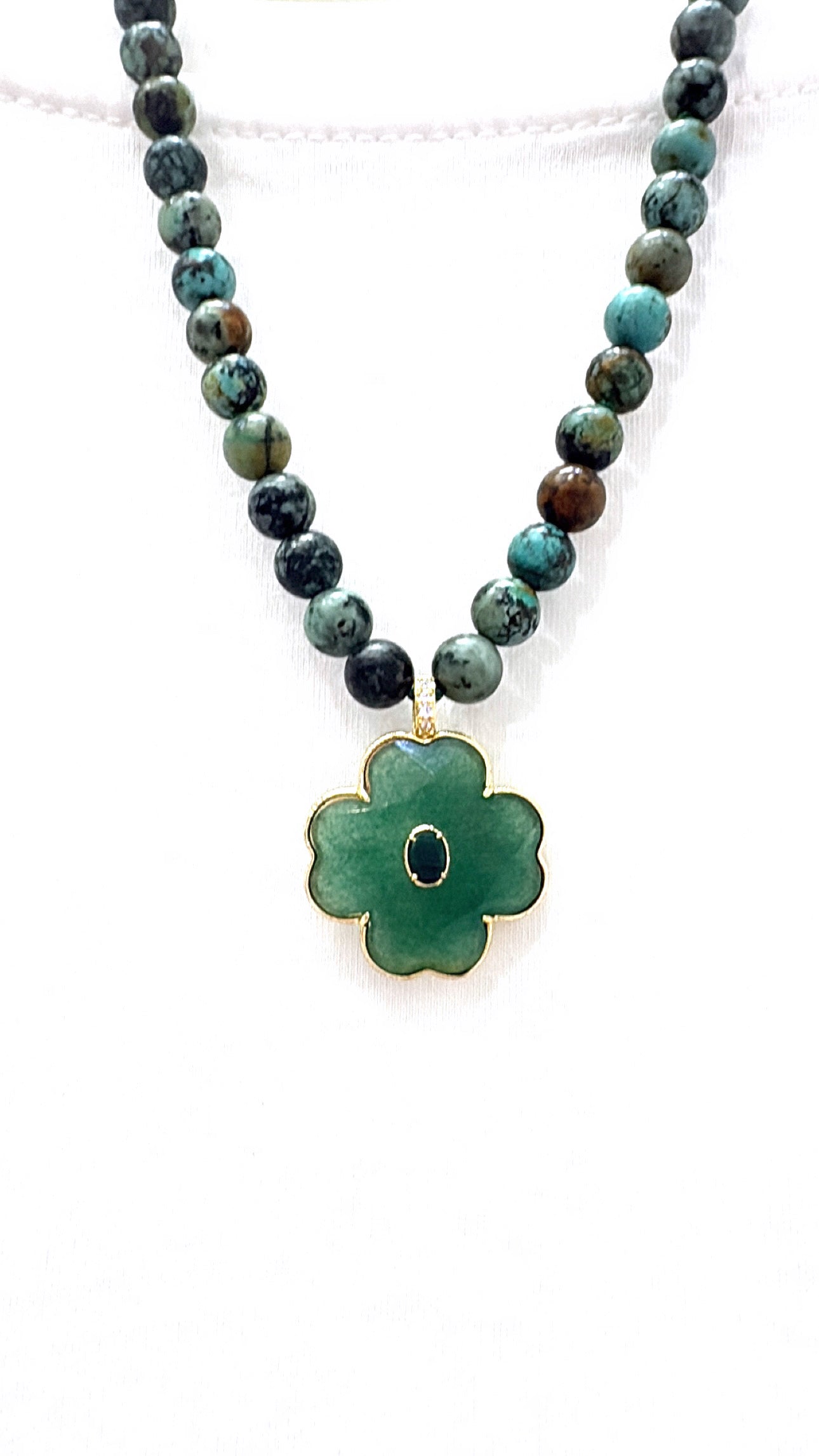 Collier Chance Turquoise Africaine et Aventurine