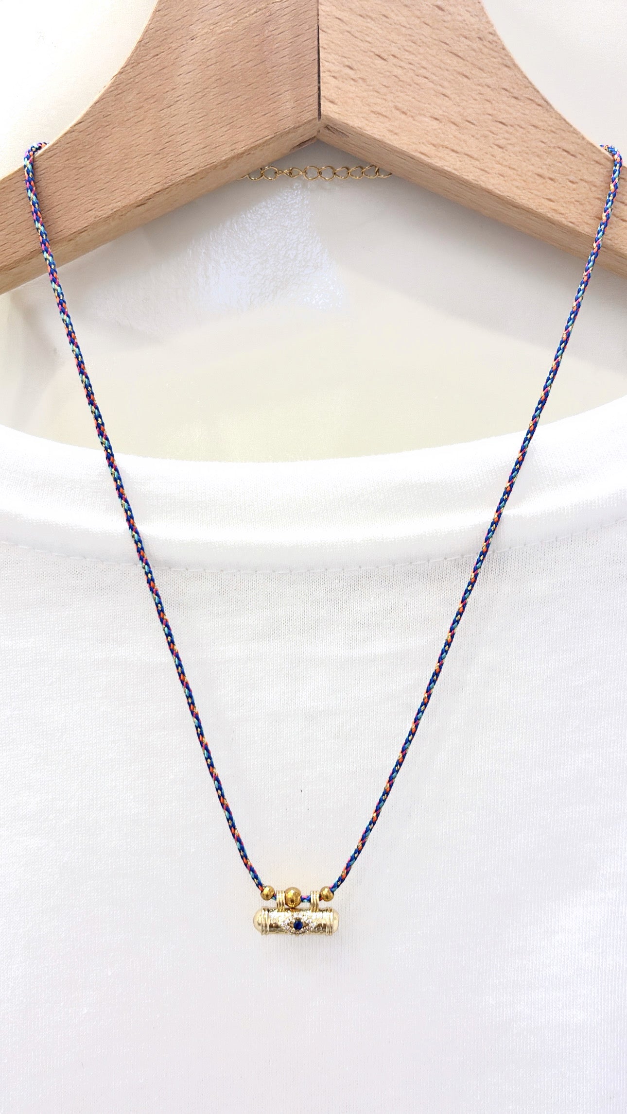 Collier Amulette Eye Violet