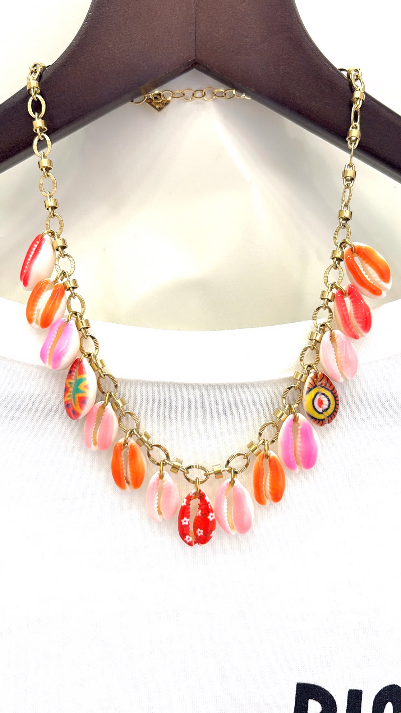 Collier Cauris Rose