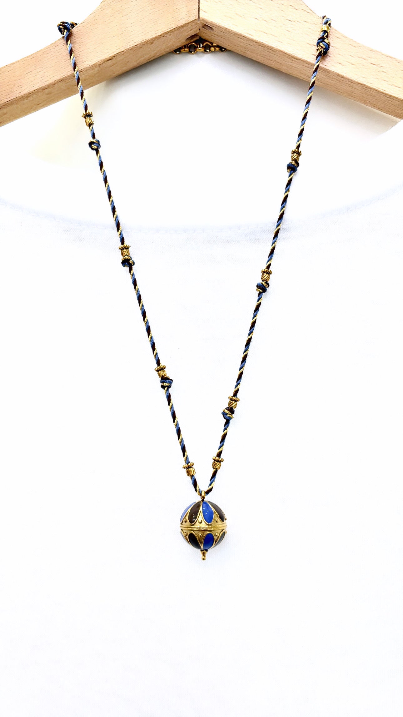Collier Toupie Maya Bleu