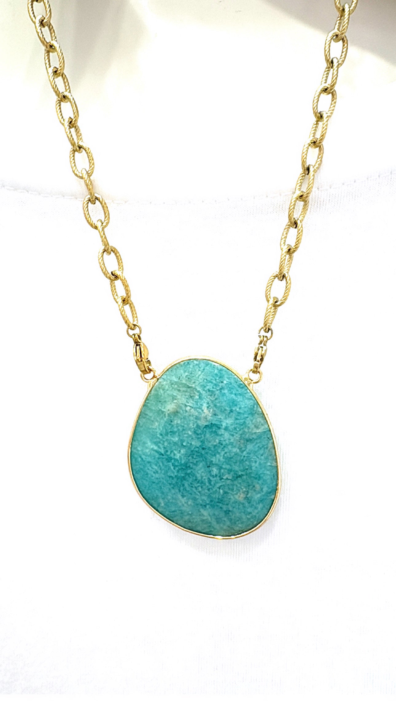 Collier Galet Amazonite