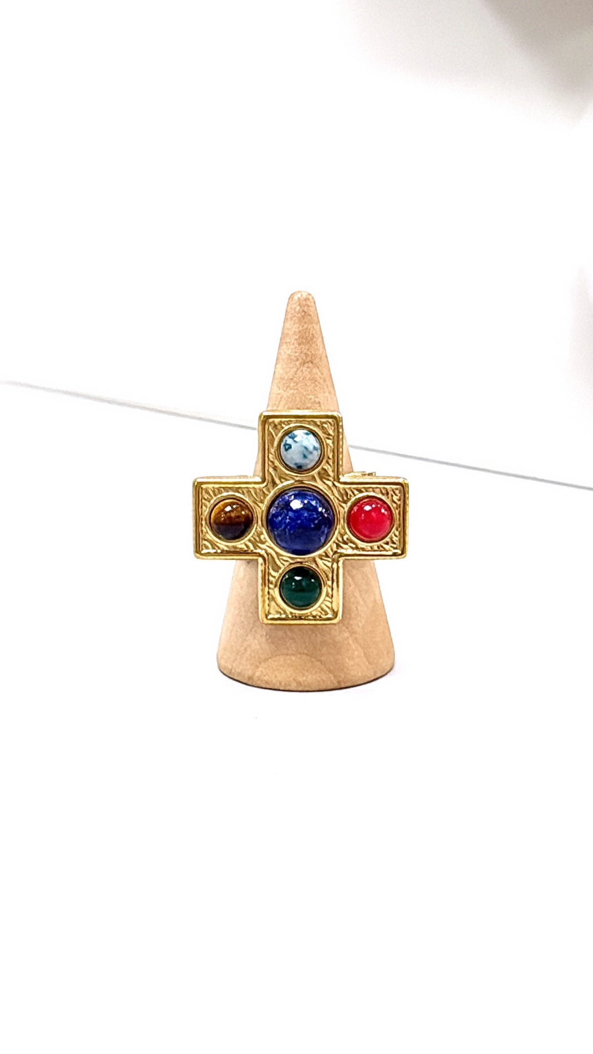 Bague Croix d’Arcane Multi Stones