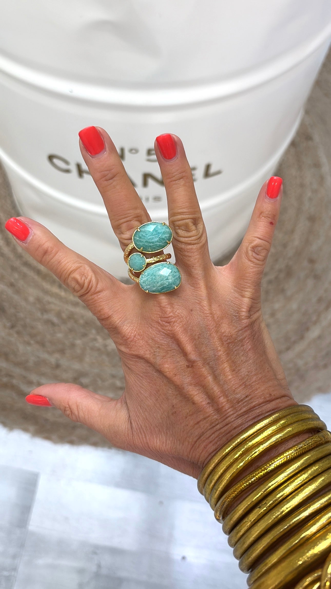 Bague Trio Amazonite