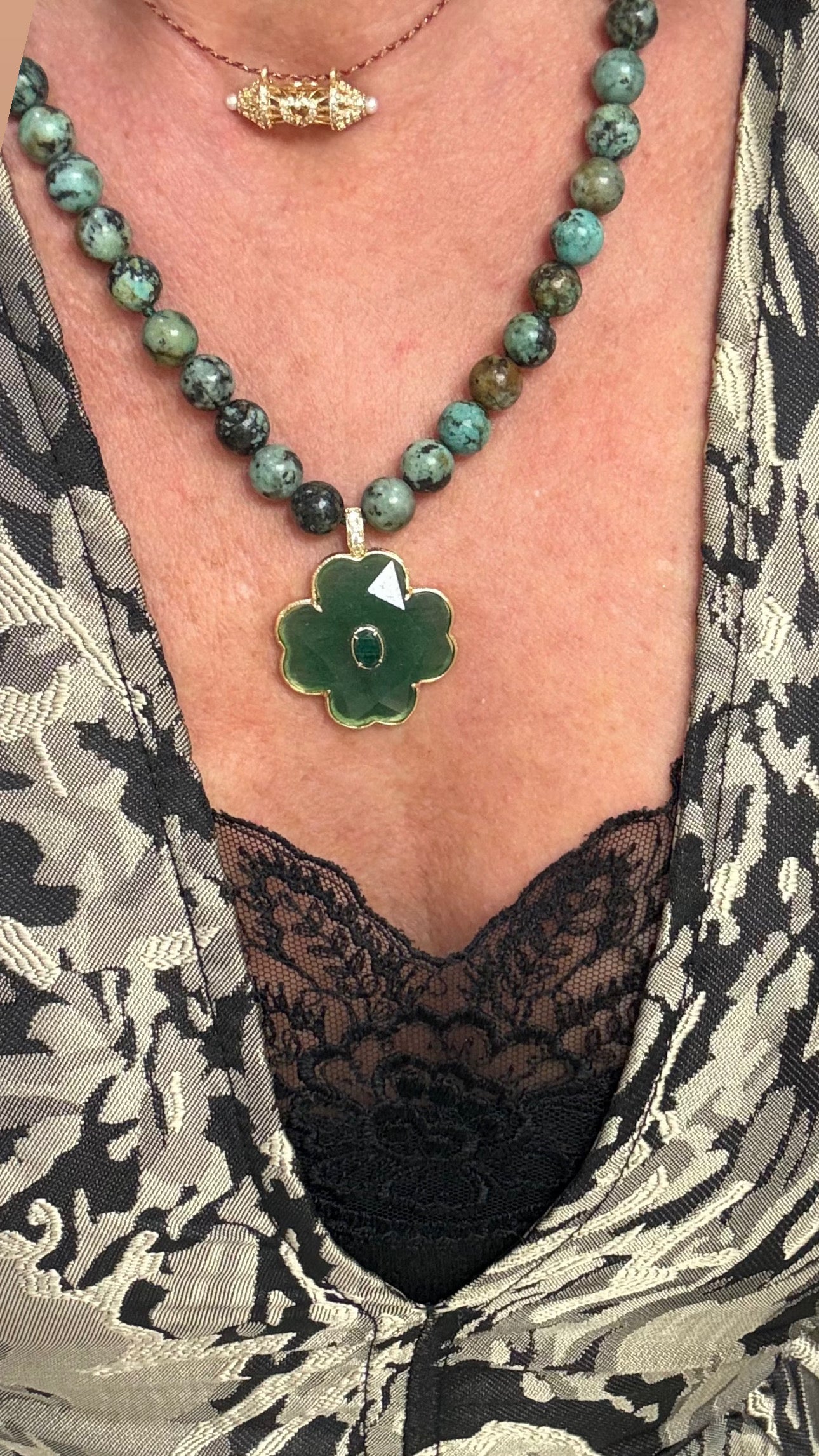 Collier Chance Turquoise Africaine et Aventurine