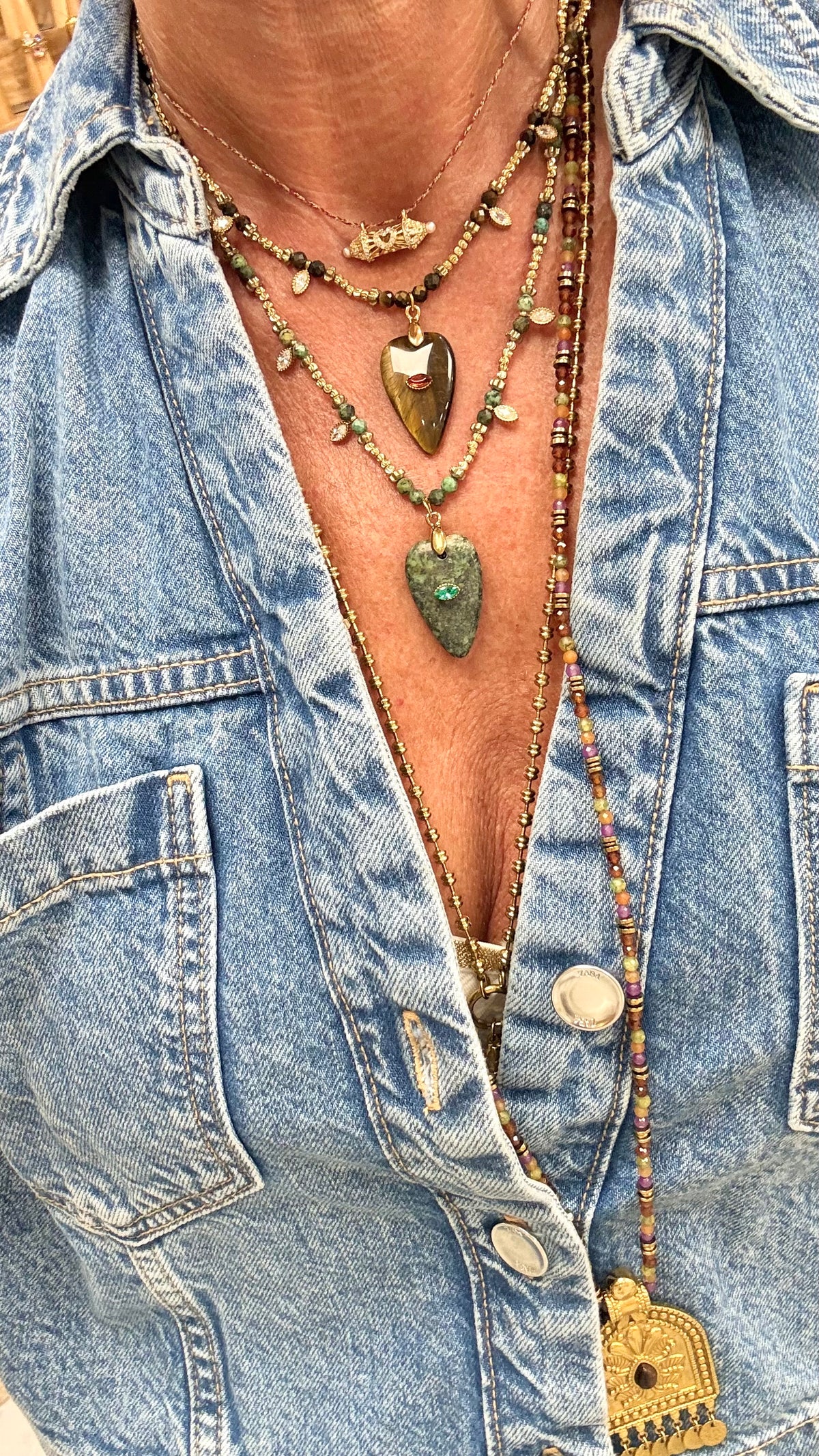 Collier Précieux Talisman Œil de Tigre