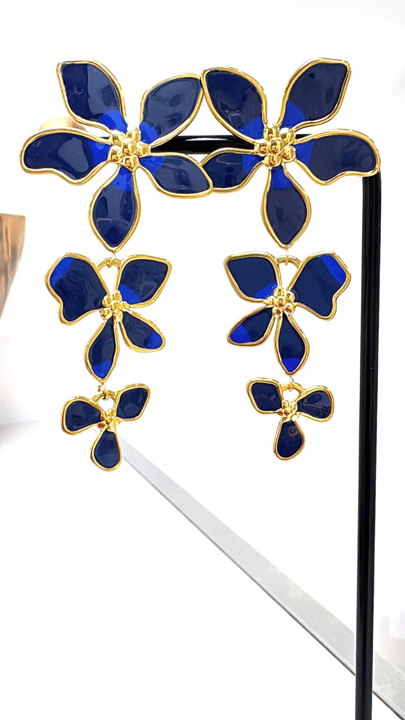 Boucles d’oreilles Flowers Bleu