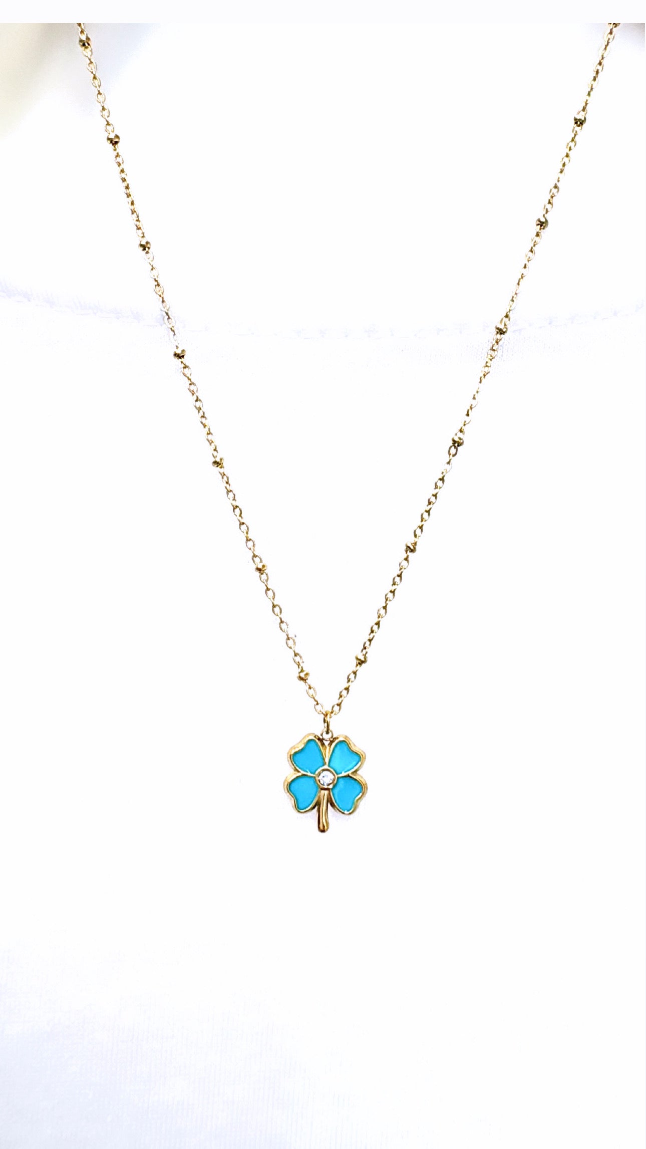 Collier Lucky Trèfle Turquoise