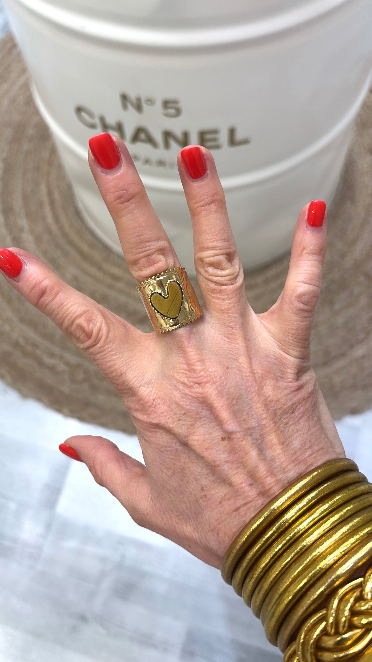 Bague Cœur Oeil de Tigre