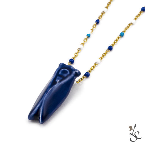 Sautoir Cigale Bleu