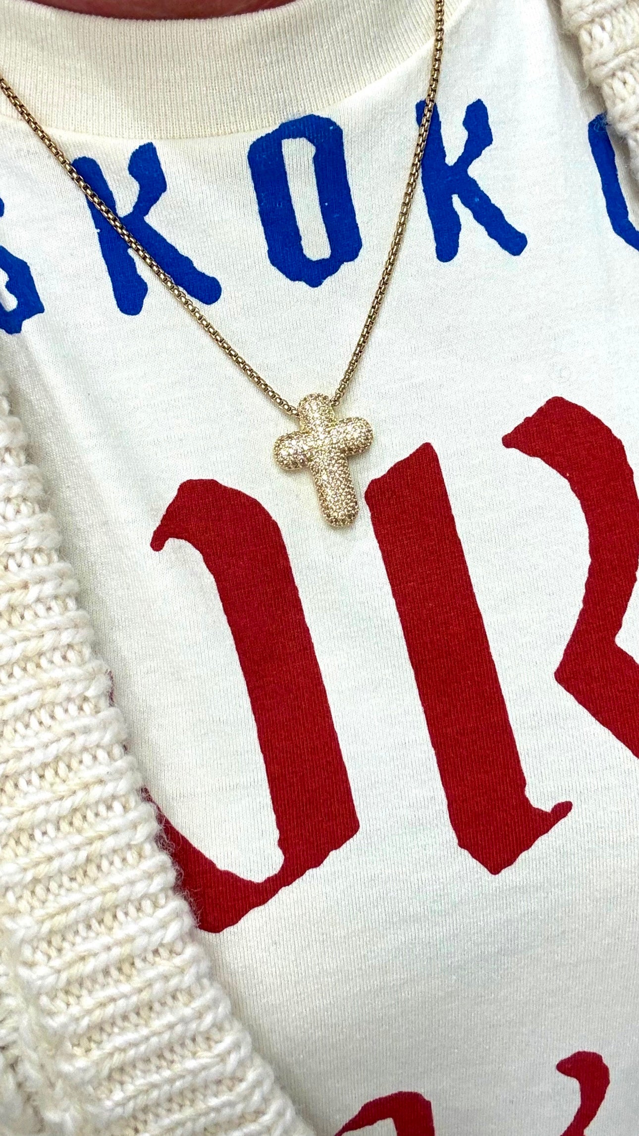 Collier Croix Balloon Zirco