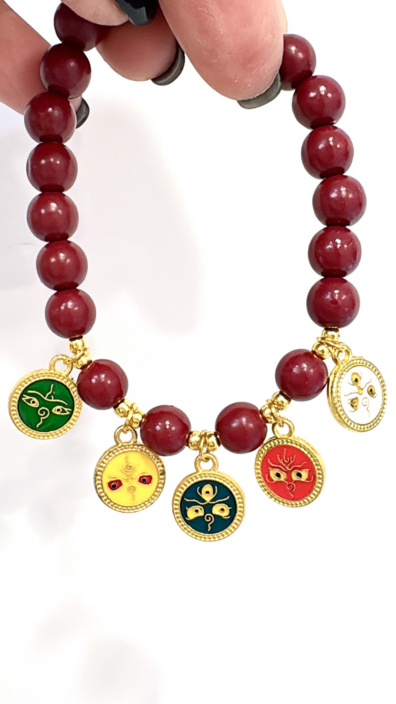 Bracelet Thangka Jaspe Rouge