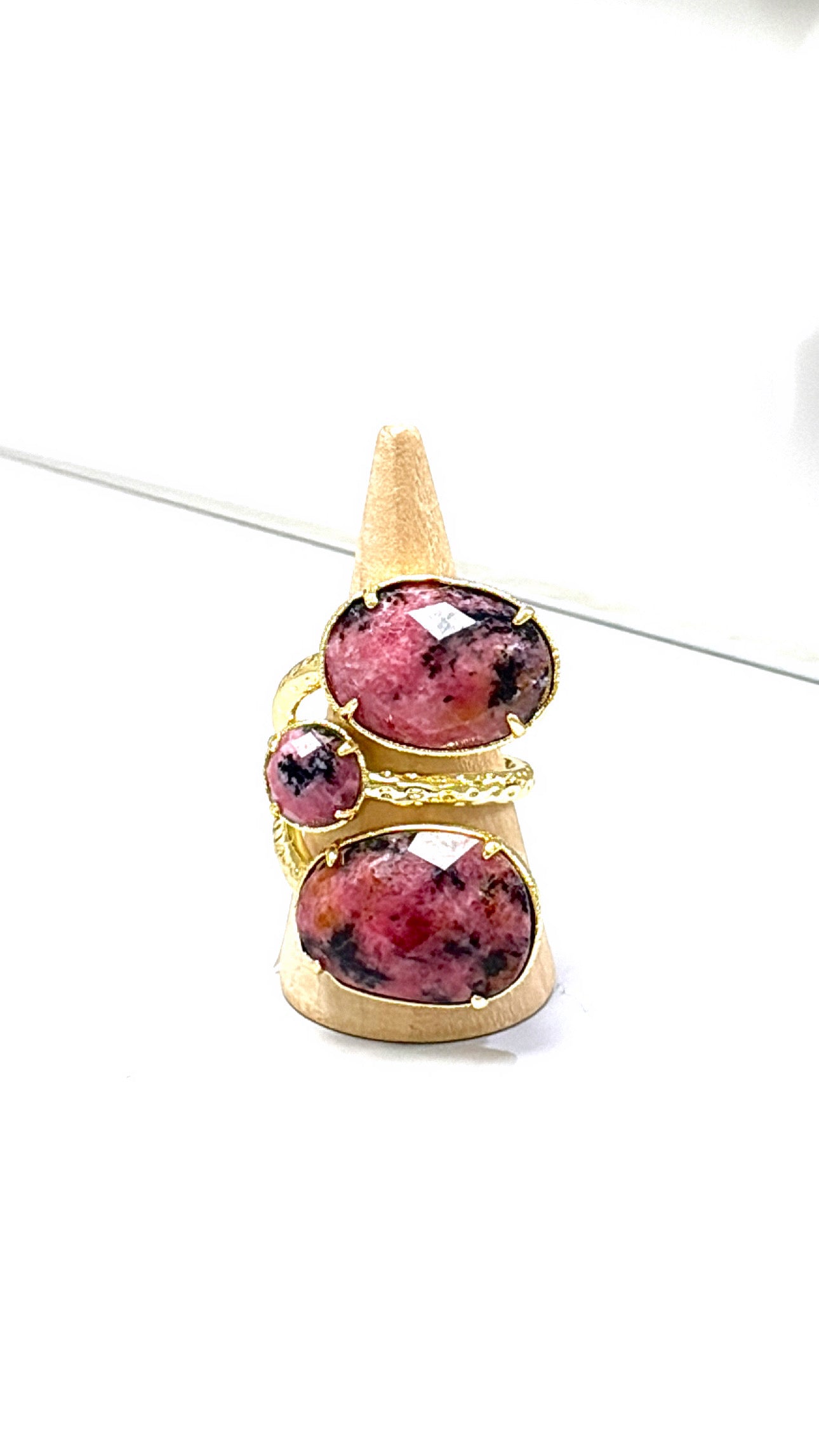 Bague Trio Rhodonite