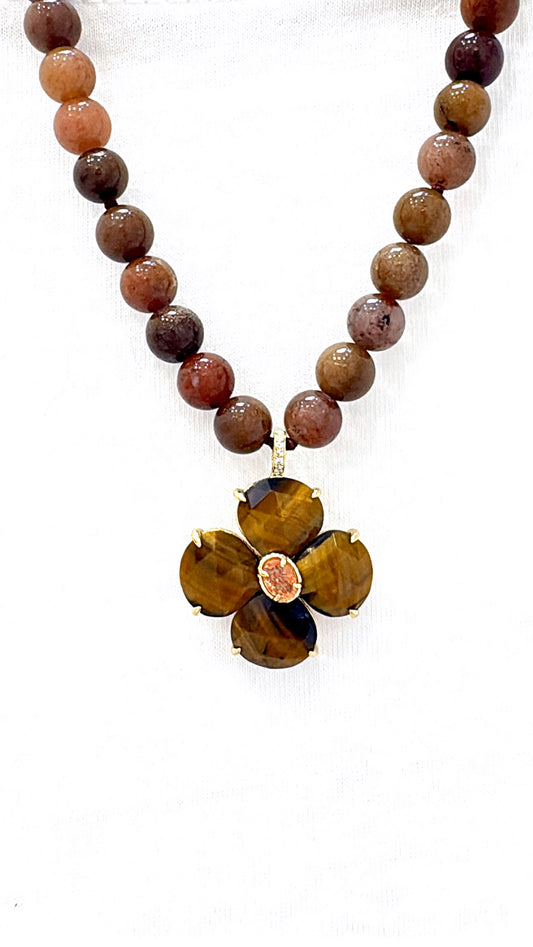 Collier Chance Jaspe et Œil de Tigre