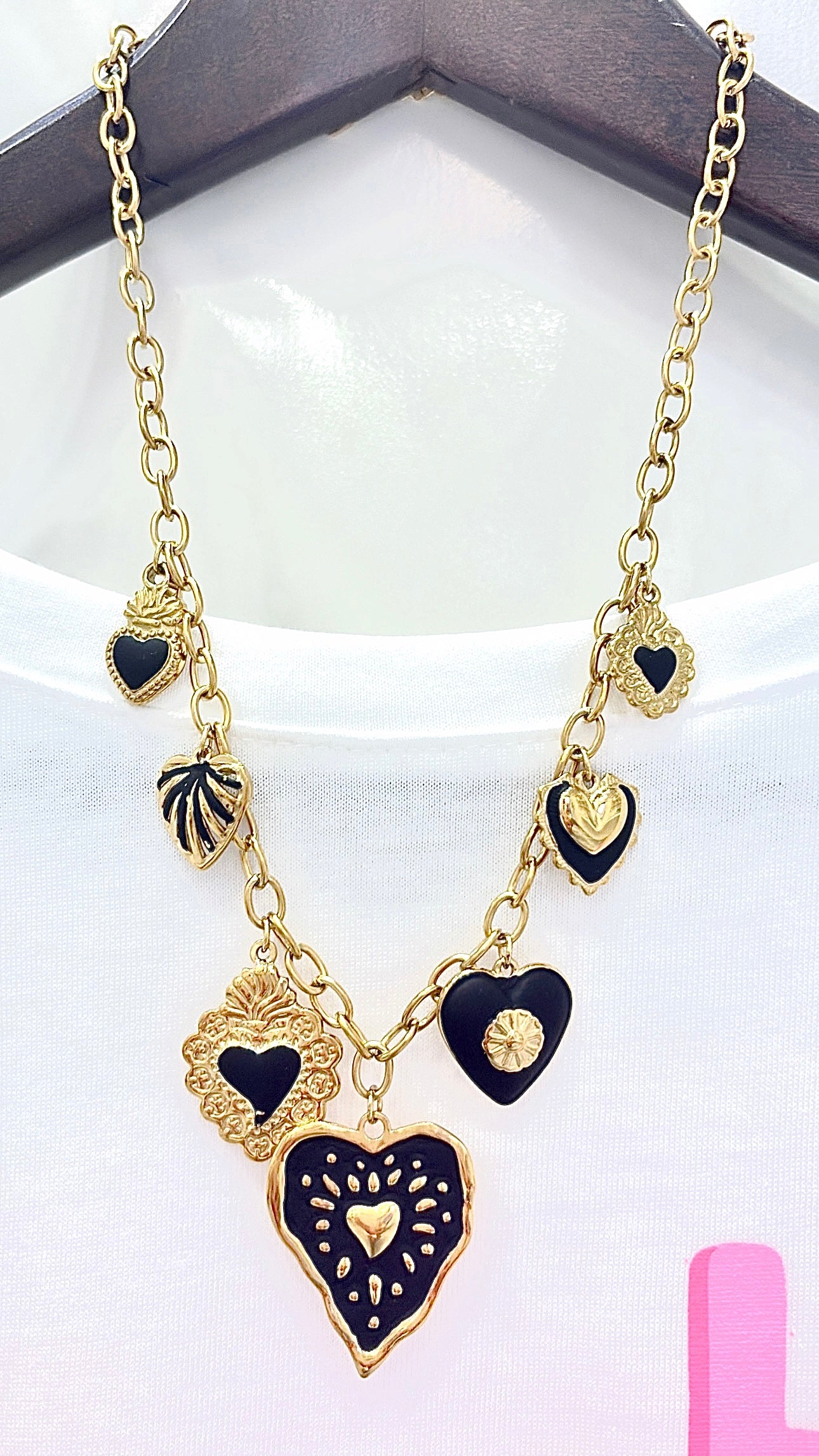 Collier Coeur Mat