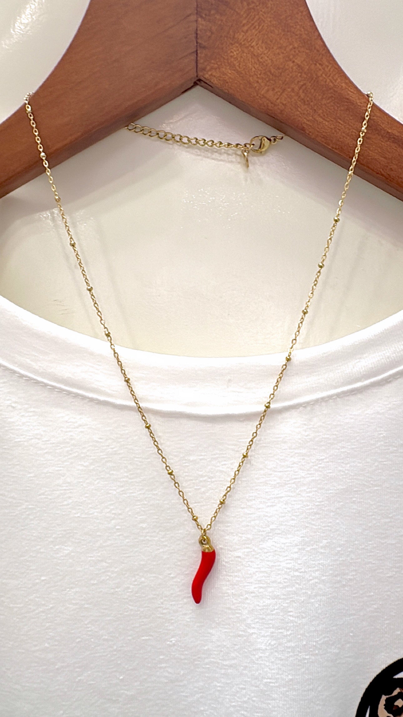 Collier Piment Porte Bonheur