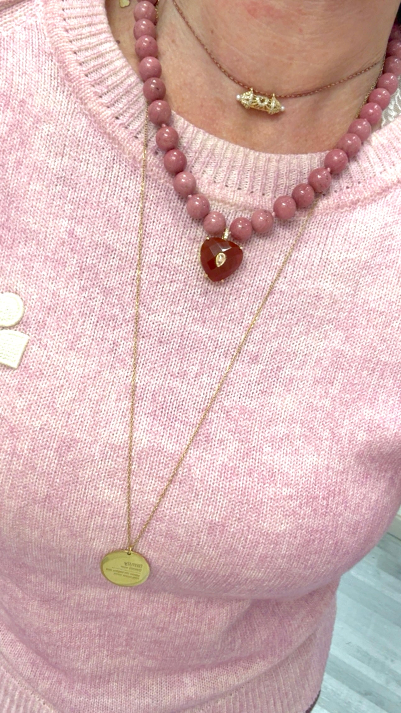 Collier Passion Cornaline et Rhodonite