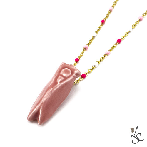 Sautoir Cigale Rose