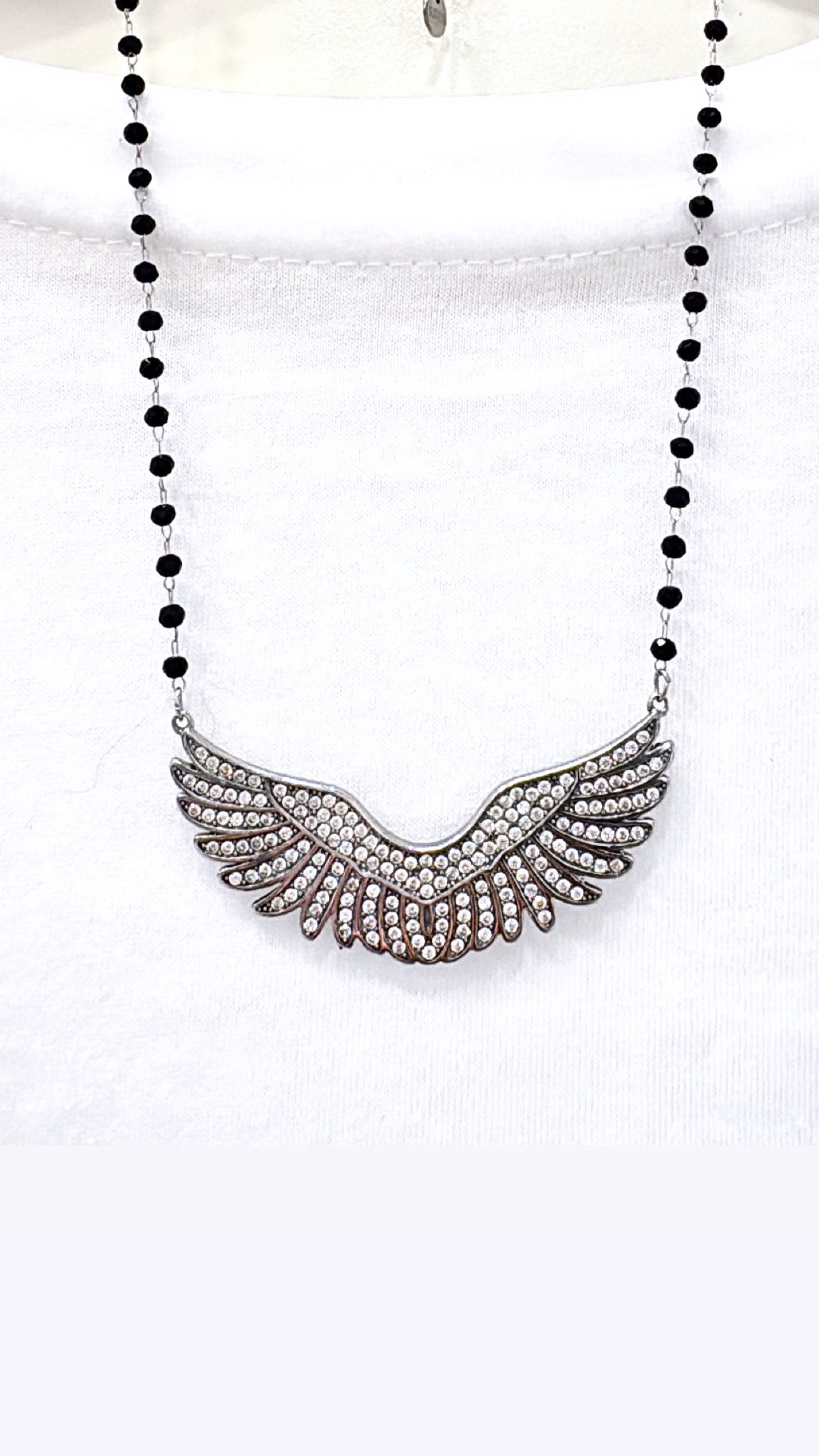 Collier Angel Silver Strass