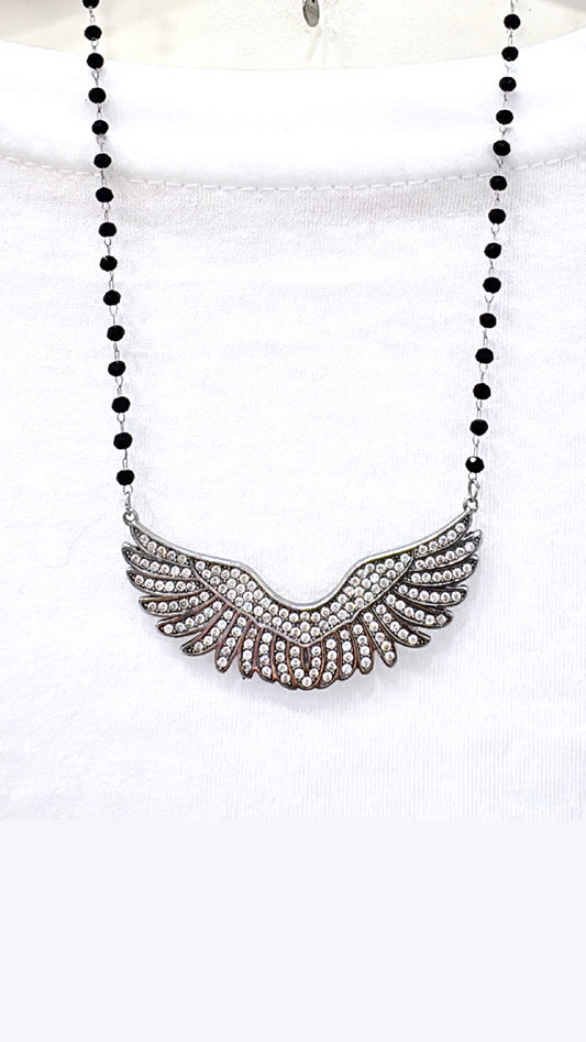 Collier Angel Silver Strass